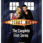 A promotional image for Doctor Who Season 1 Episode 7, showing the Doctor and Rose looking concerned inside the TARDIS.