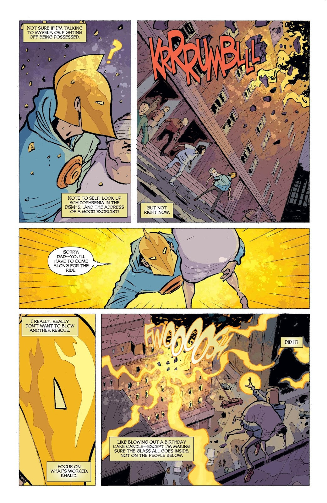 Doctor Fate in action to save his father