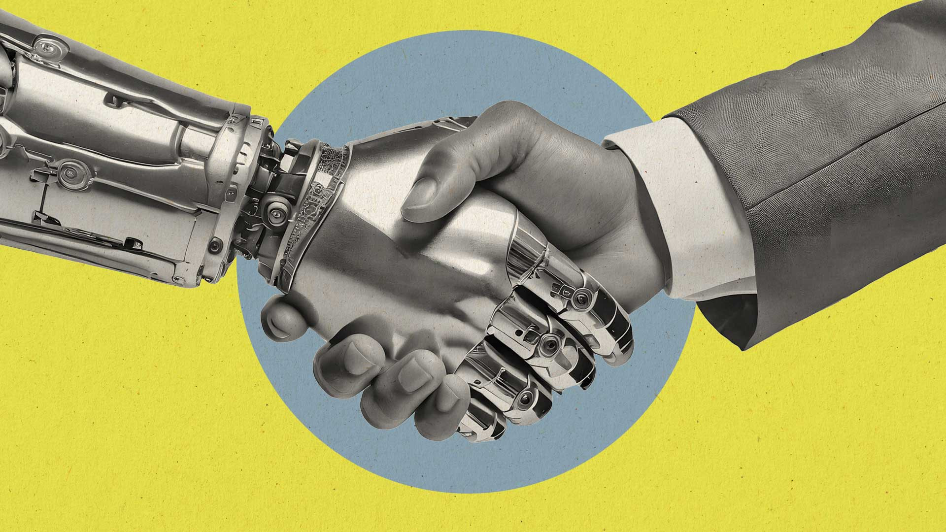 Photo illustration of a robot
