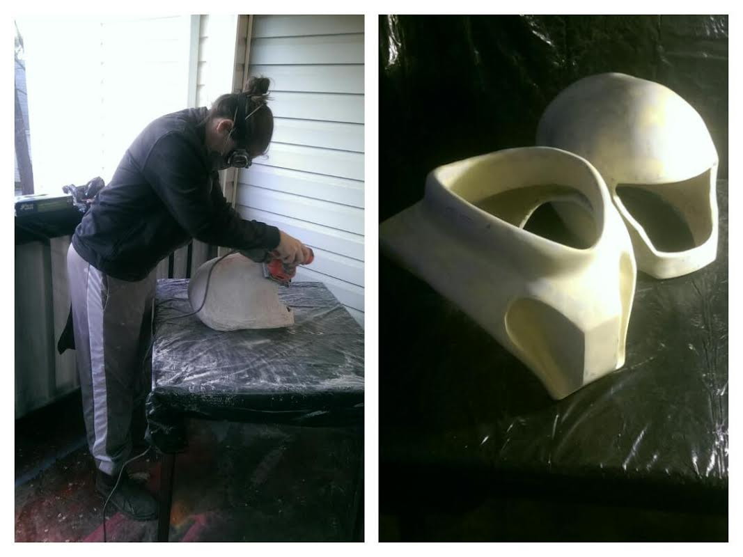 Sanding process example