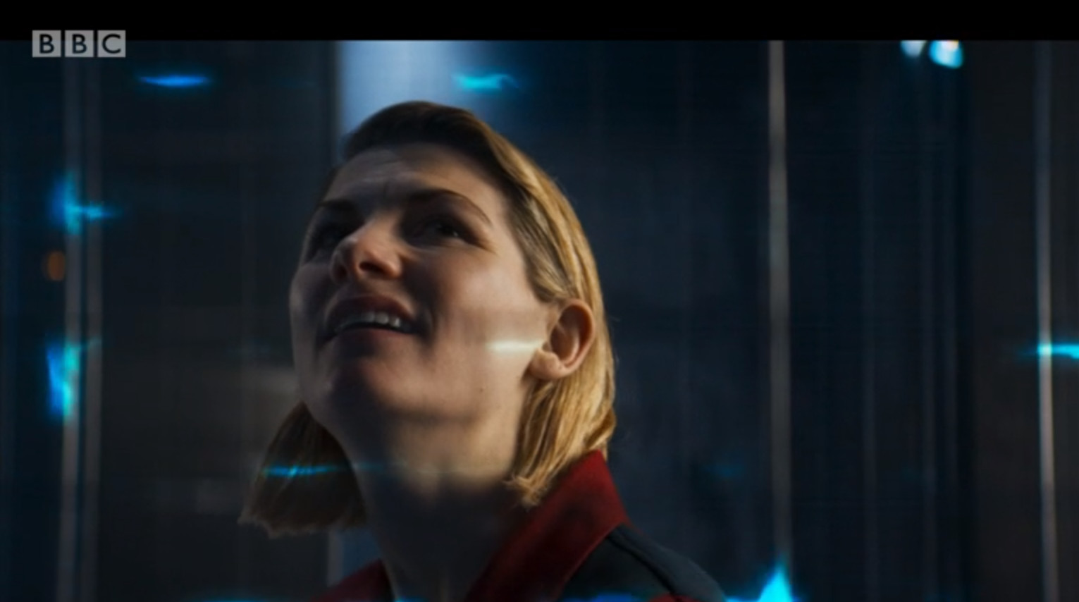 The Doctor and Captain Jack finally meet, a moment of fan-service and continuity celebration.