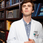 A promotional image of Freddie Highmore as Dr. Shaun Murphy on the ABC medical drama, The Good Doctor.