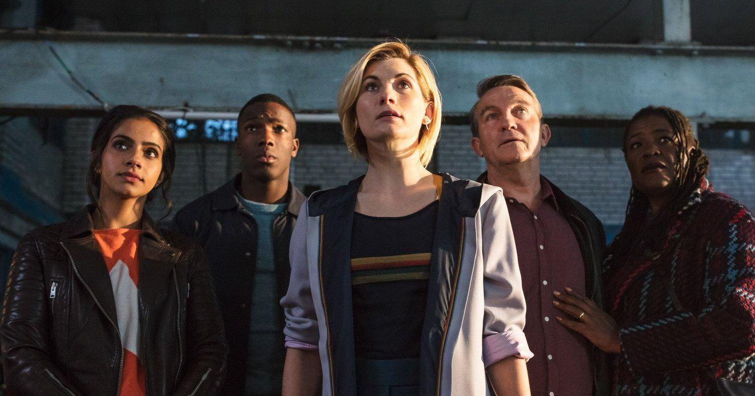 Yaz, Ryan, the Doctor, Graham, and Grace on the night she regenerated into her new body. / Photo Credit – BBC Studios’ Doctor Who