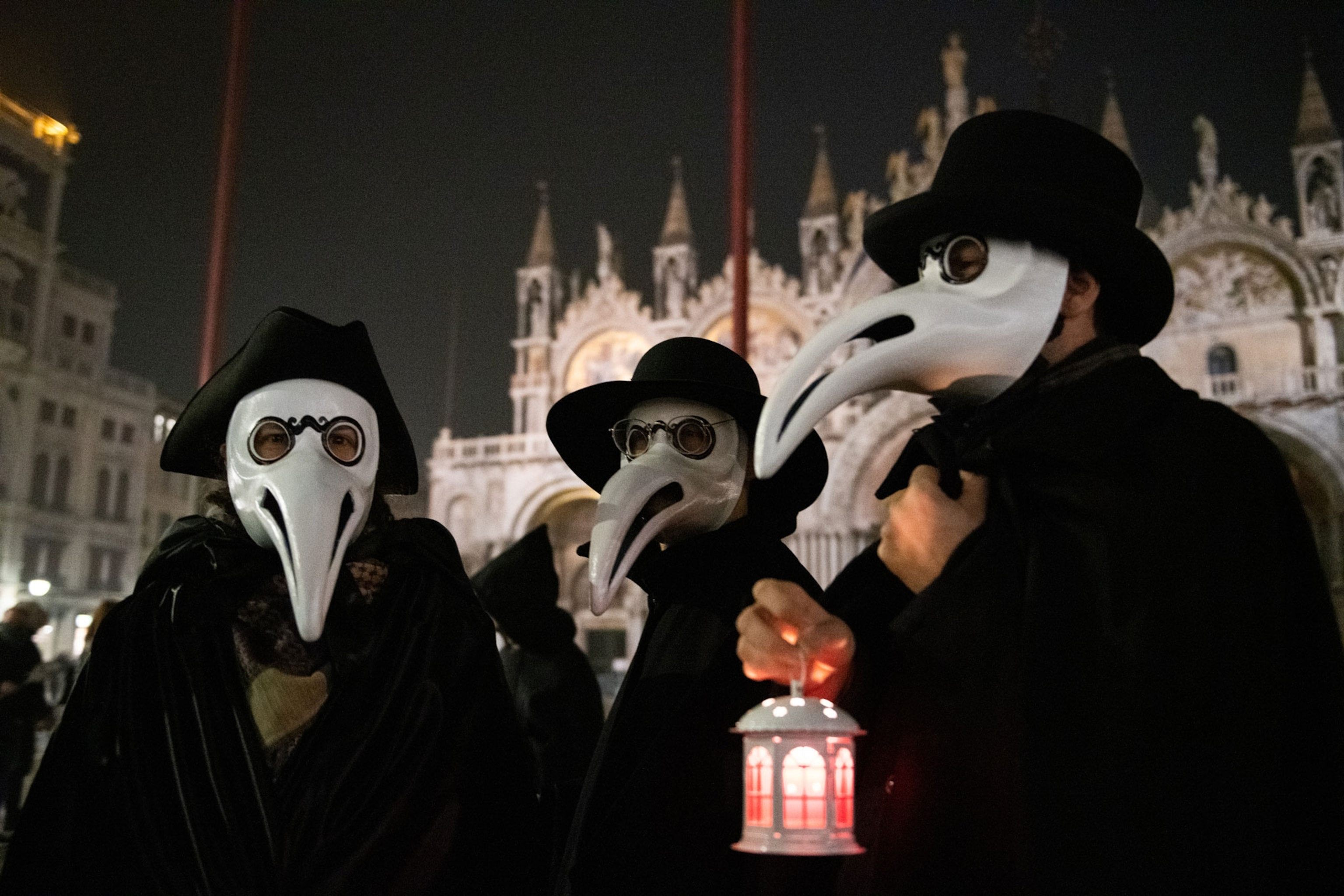 Plague doctors in Venice